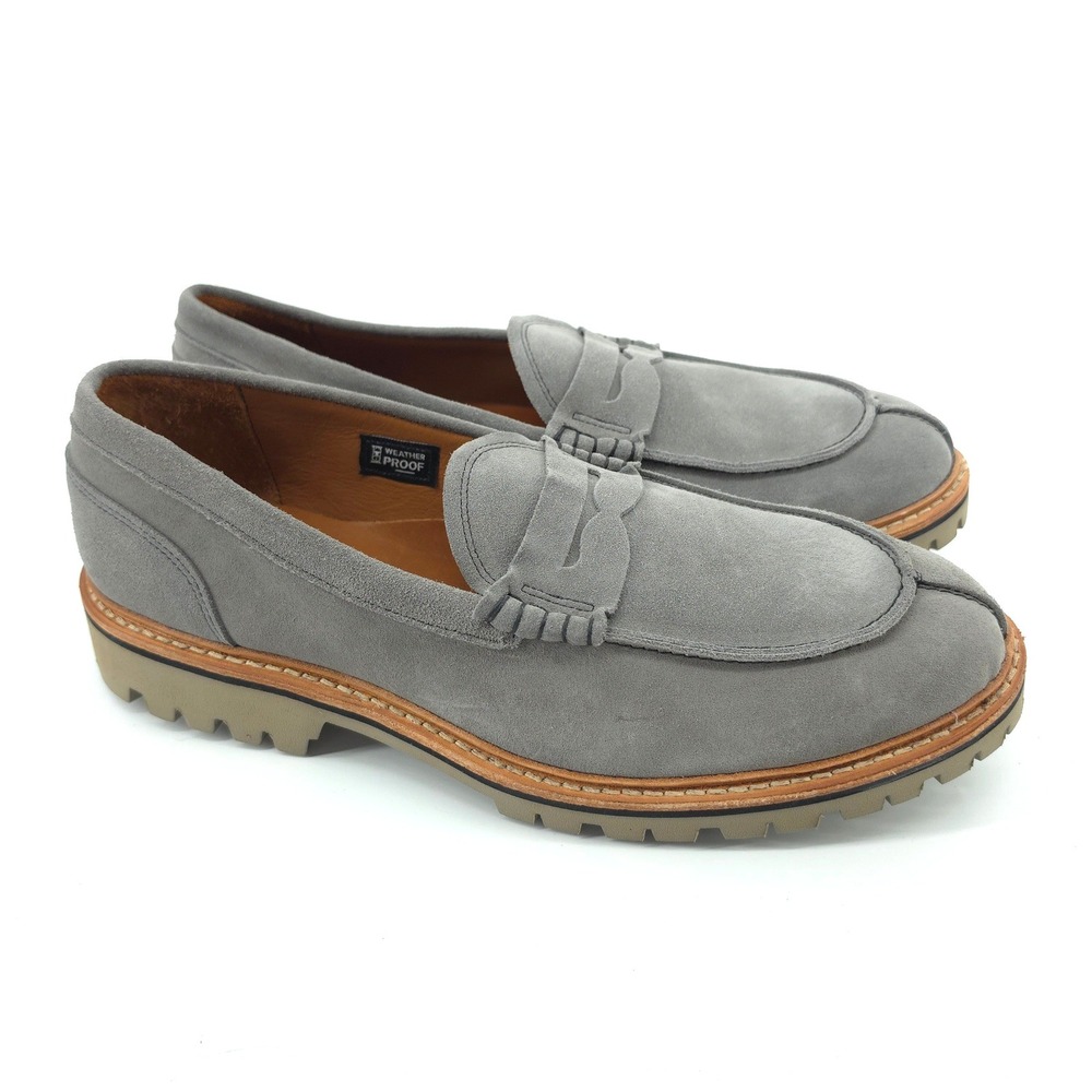 Allen Edmonds Freeport Weatherproof Suede Penny Loafer Grey Mens 11.5D 5349 nwob